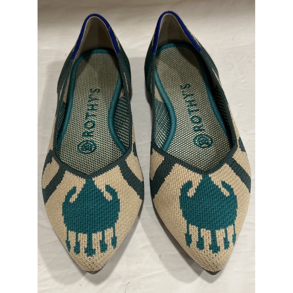 Rothy's Point Moroccan Green Women's Shoes Flats Loafers Limited Edition Size 6